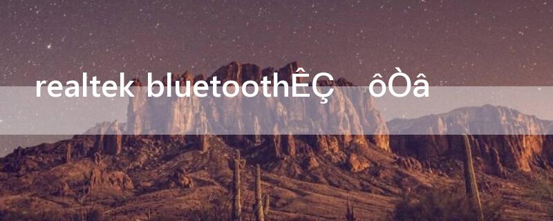 realtek bluetooth是什么意思